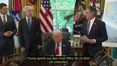 Trump Pressekonferenz im Oval Office 06.10.2025 (KI Untertitel)