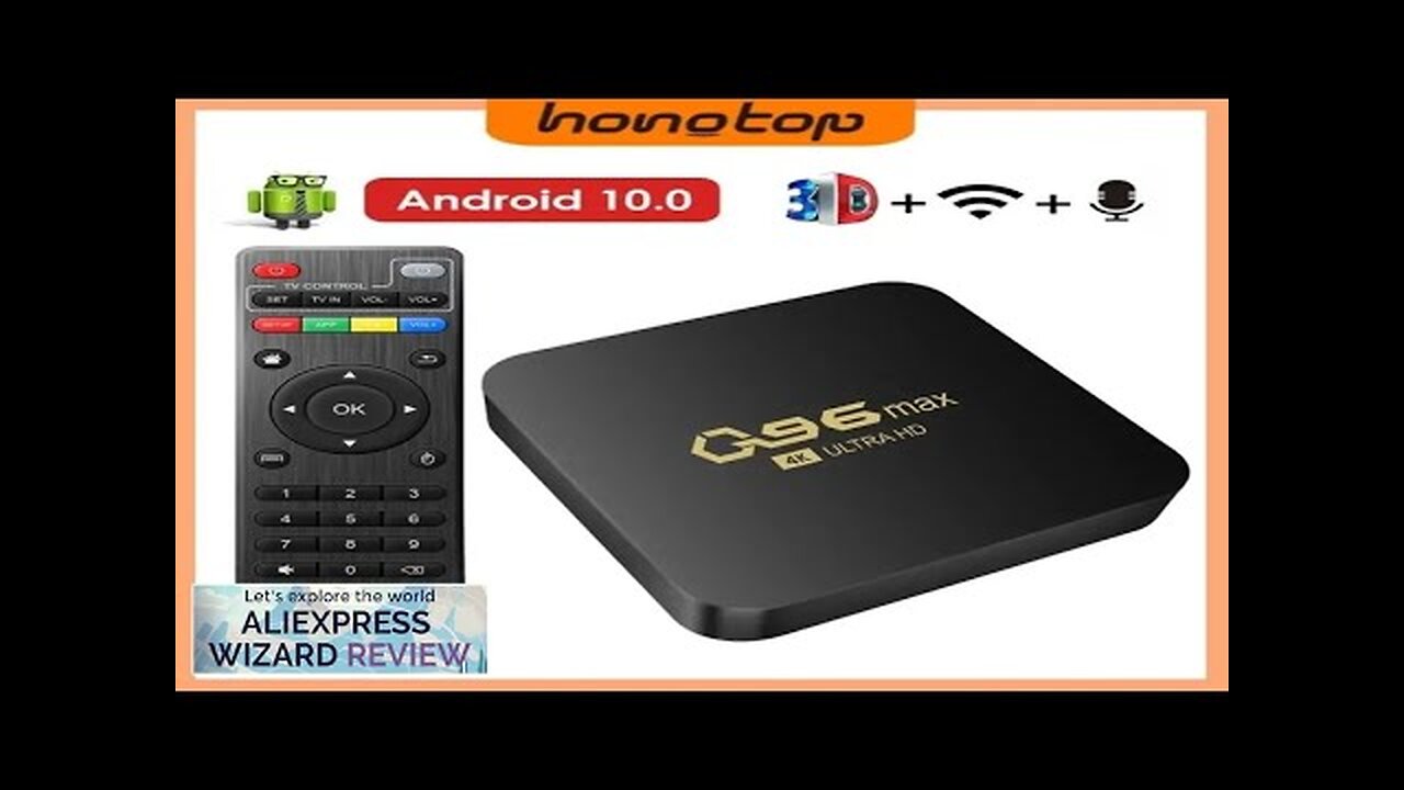 HONGTOP WIFI 4K Q96 MAX Smart TV Box 2.4/5G Set-top Box Android Review