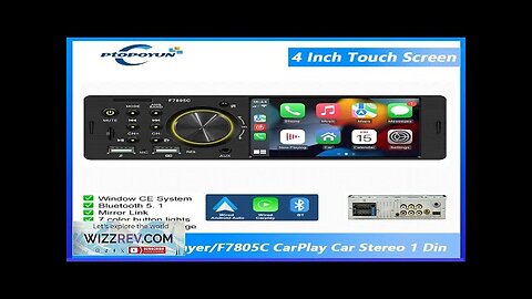 Ptopoyun Radio 1din som Automotivo Android Auto Radios Carplay Bluetooth MP5 Player Review