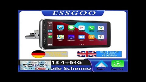 ESSGOO Android 13 10.1 Inch Universal Single Rotatable Car Radio Auto Carplay Review