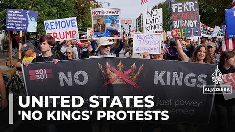 Crowds gather for anti-Trump ‘No Kings’ protests across US