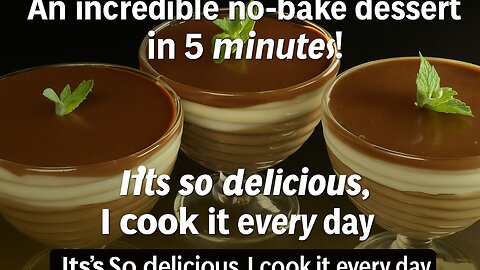 An Incredible No-Bake Dessert in 5 Minutes! 🍰 So Delicious, I Make It Every Day