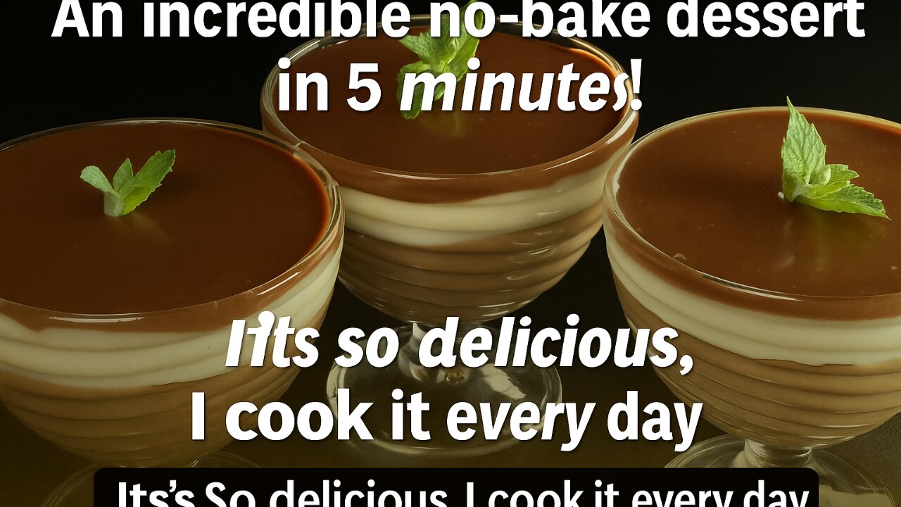 An Incredible No-Bake Dessert in 5 Minutes! 🍰 So Delicious, I Make It Every Day