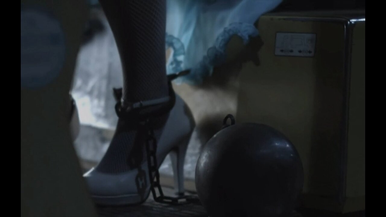 Girl Locked In Ball and Chain
