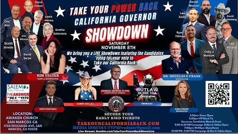 California Governor's Debate Showdown - LEWIS HERMS speaks at 2:13 and at 3:03 times