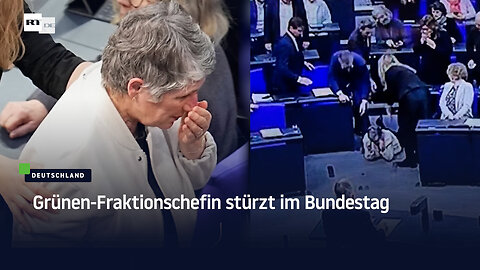 Grünen-Fraktionschefin stürzt im Bundestag