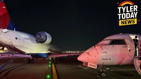 Two Delta planes collide on the runway