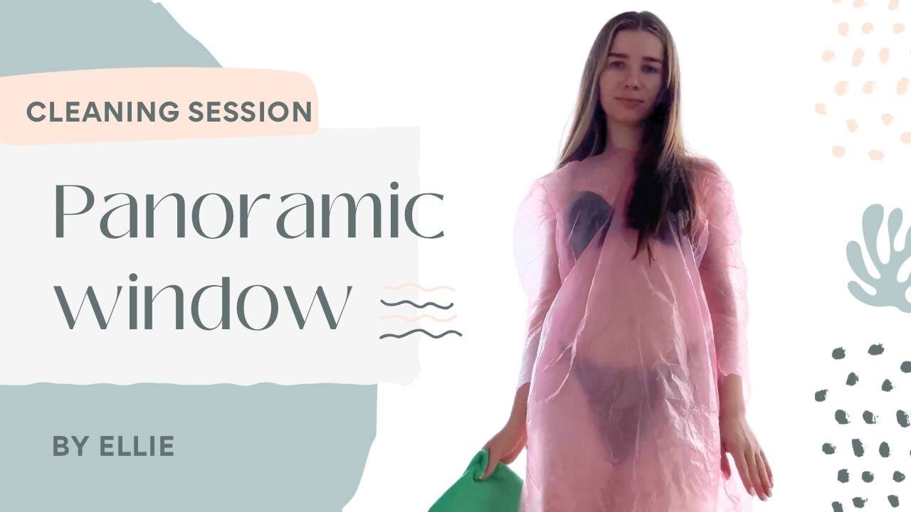Panoramic window cleaning and pink raincoat try on haul | Get ready with Ellie