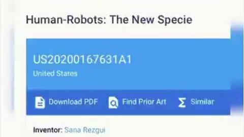 PATENT FOR HUMAN ROBOTS - THE NEW SPECIES (Dane Simmons) (Must See Video!!)