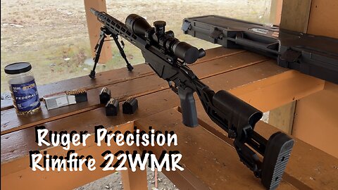 Ruger precision Rimfire 22 WMR sight in and first accuracy test