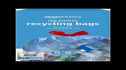 Amazon Basics Blue Recycling Trash Bags Unscented 13 Gallon 60 Review