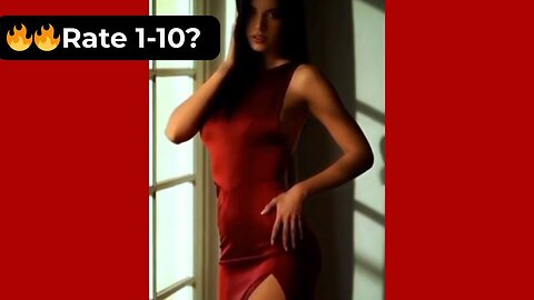 🔥 Rate Her Body in This Sexy Red Evening Dress 1-10? 😍 Supermodel 4K