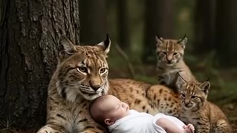 A Kind Lynx Saved a Human Baby