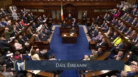 Chaotic scenes at Irish parliament in row over speaking rights