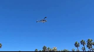 Helicopter crash in Huntington Beach, California.