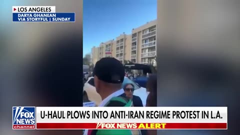 STUNNING Video Shows U-Haul Plow Through Crowd During Anti-Iran Protest in LA