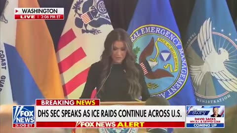 Department of Homeland Security, Secretary Kristi Noem walks out to "One Hot Momma" by Trace Adkins.