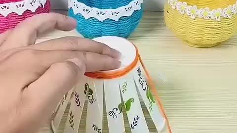 Trending: How to make basket from wool and thermacole glass/easy craft