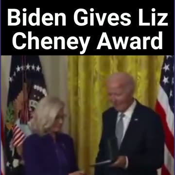 Biden Gives Liz Cheney Award