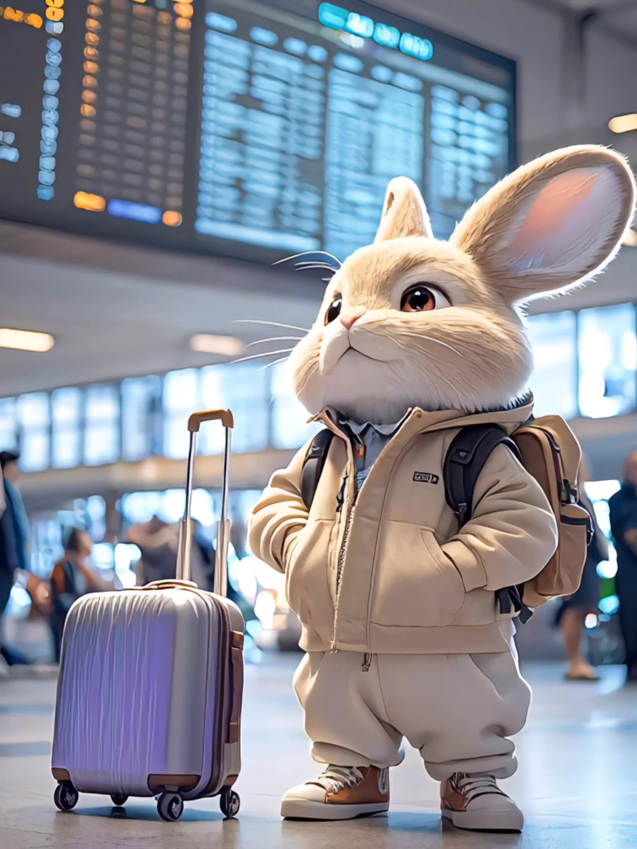 Rabbit at airport