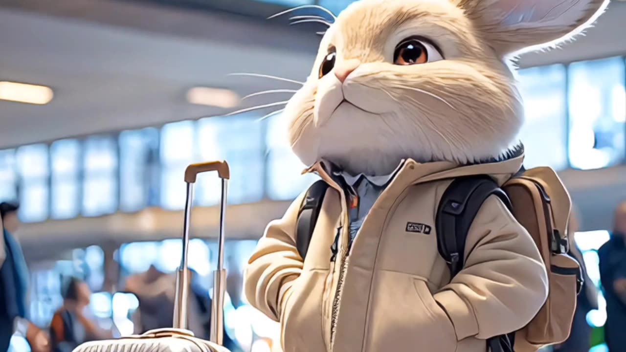 Rabbit at airport