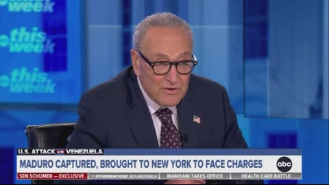 Schumer Announces Announce War Powers Resolution after Maduro Arrest