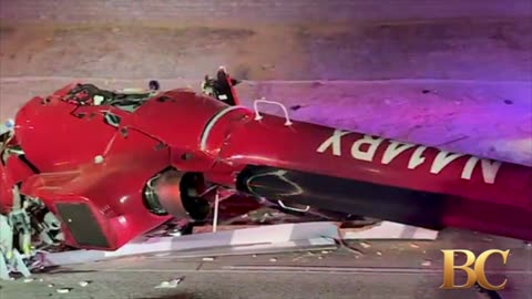 Helicopter crashes on Sacramento freeway; 3 critically injured