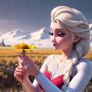 Elsa just had the most peaceful moment wandering through a sunflower field
