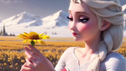 Elsa just had the most peaceful moment wandering through a sunflower field