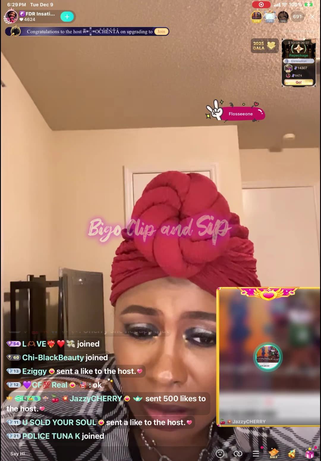 KeKe n JazzyCherry joke about pics of Tammy Peay at home n on vacation 12/9/25 #bigoclipandsip