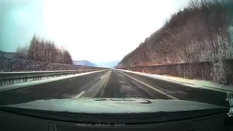 Icy Road Madness Caught on Camera