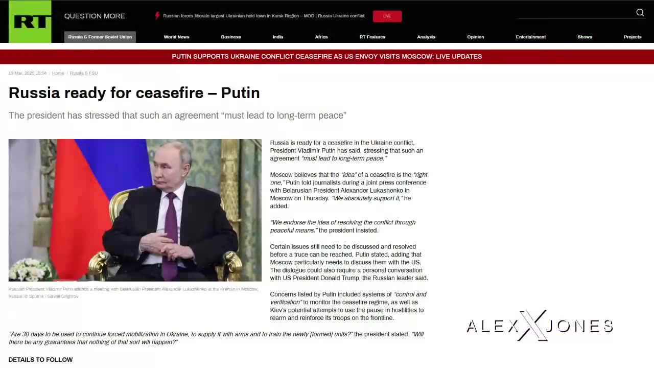 Putin Halts War Signs Ceasefire Agrees to Meet Trump Team for Lasting Peace Talks Now