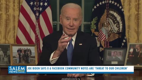 Biden Says X & Facebook Community Notes Are ‘Threat To Our Children’ In Farewell Address