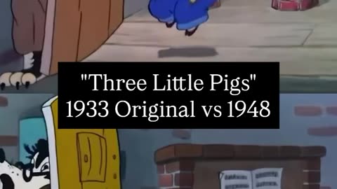Three Little Pigs scene depicts the wolf as a jewish man