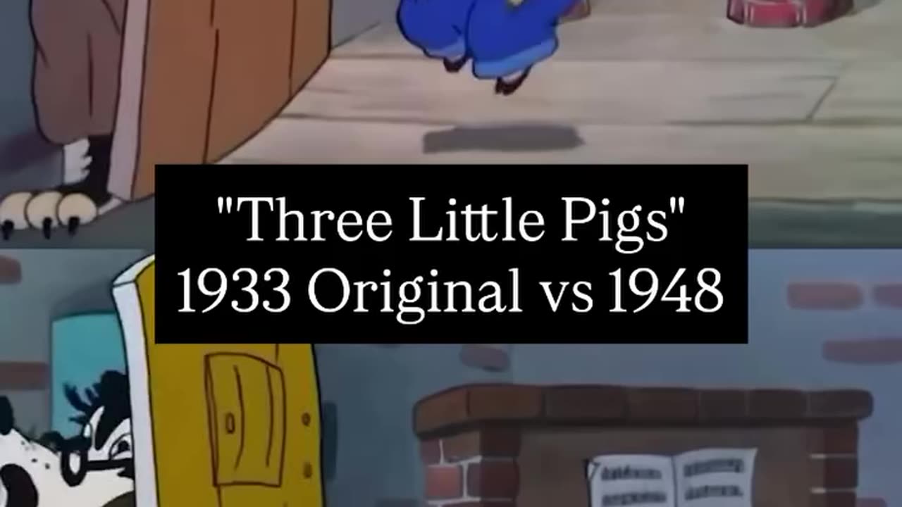 Three Little Pigs scene depicts the wolf as a jewish man