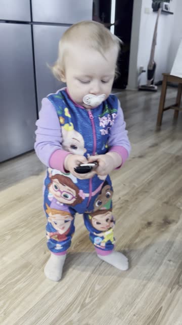 Baby Kayla Stole the TV Remote 📺😂 (Too Funny)