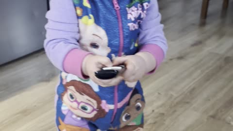 Baby Kayla Stole the TV Remote 📺😂 (Too Funny)