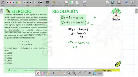 SAVIA REPASO 2025 - 2 | Semana 08 | Álgebra