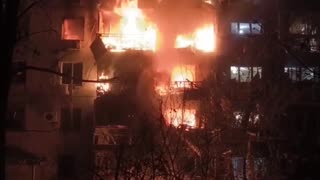 🔥🏠 Ukraine Russia War | Zaporizhzhia Residential Building Ablaze | RCF