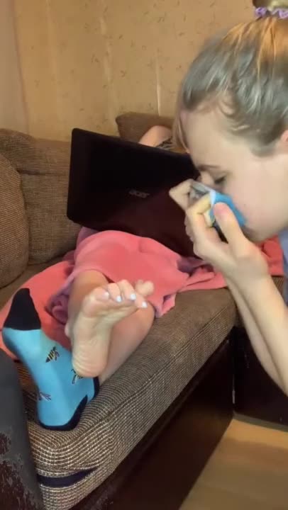 Crazy Russian Eating Socks WTF