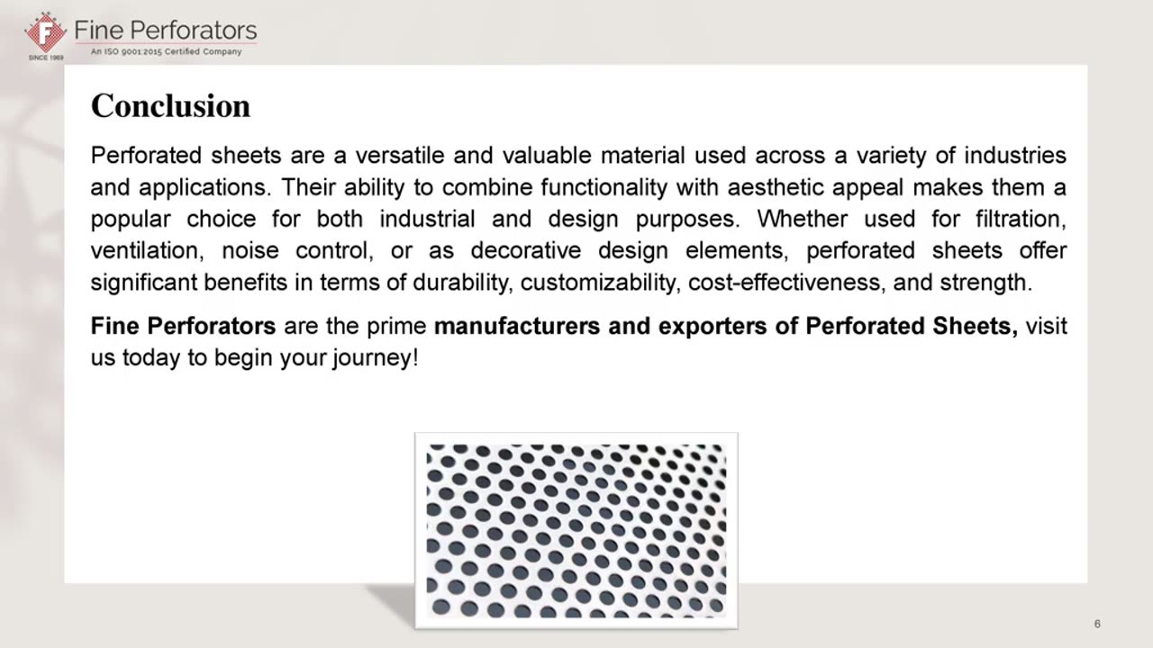The Power of Perforated Sheets: Versatility, Benefits, and Applications Across Industries