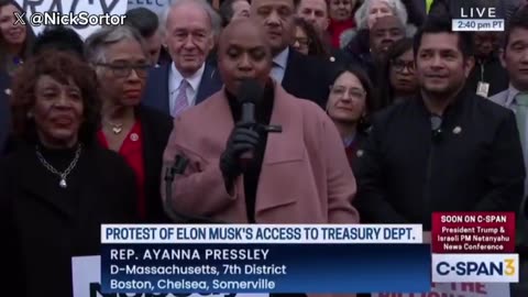 Rep. Ayanna Pressley just incited violence against Elon Musk.