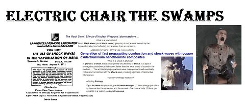 ELECTRIC CHAIR THE SWAMP, DEMONIC MONSTERS and ALL who fuck veterans out of BENEFITS