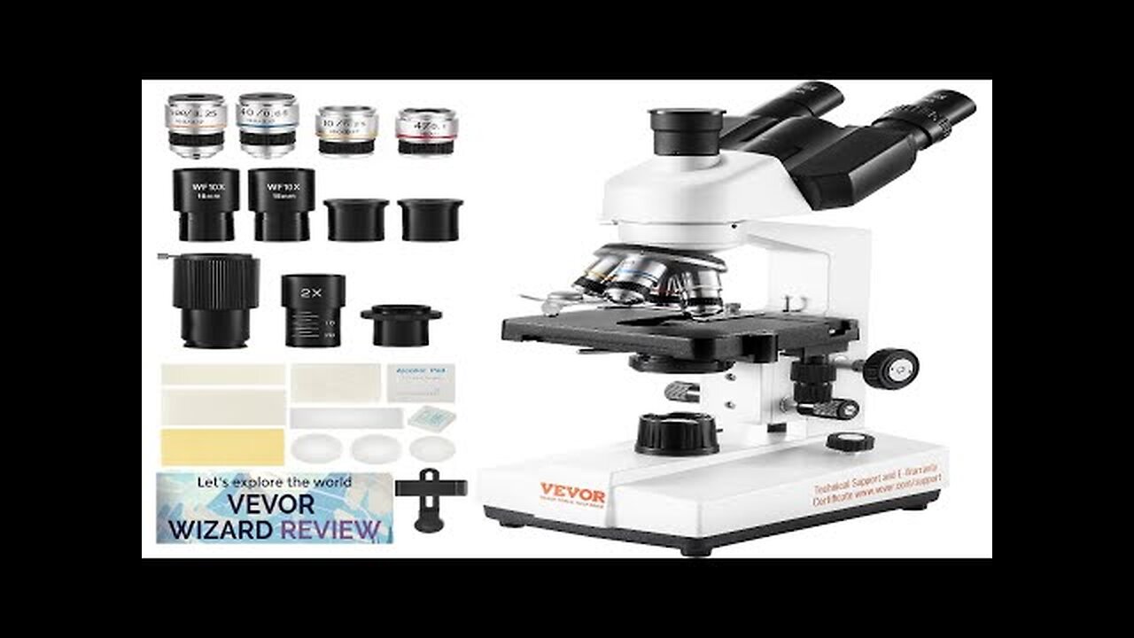 VEVOR Compound Trinocular Microscope 40X-5000X Magnification Trinocular Compound Lab Review