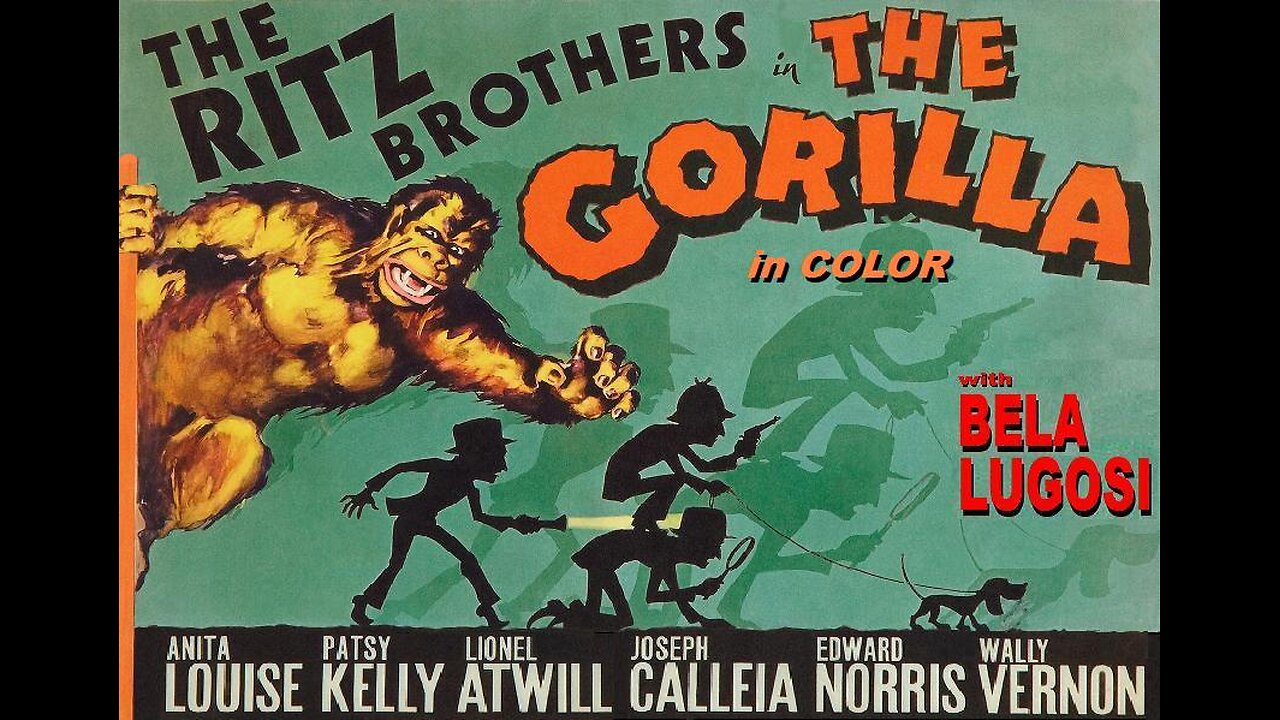 THE GORILLA 1939 in COLOR Old Dark House Horror-Comedy with Ritz Brothers & Bela Lugosi FULL MOVIE
