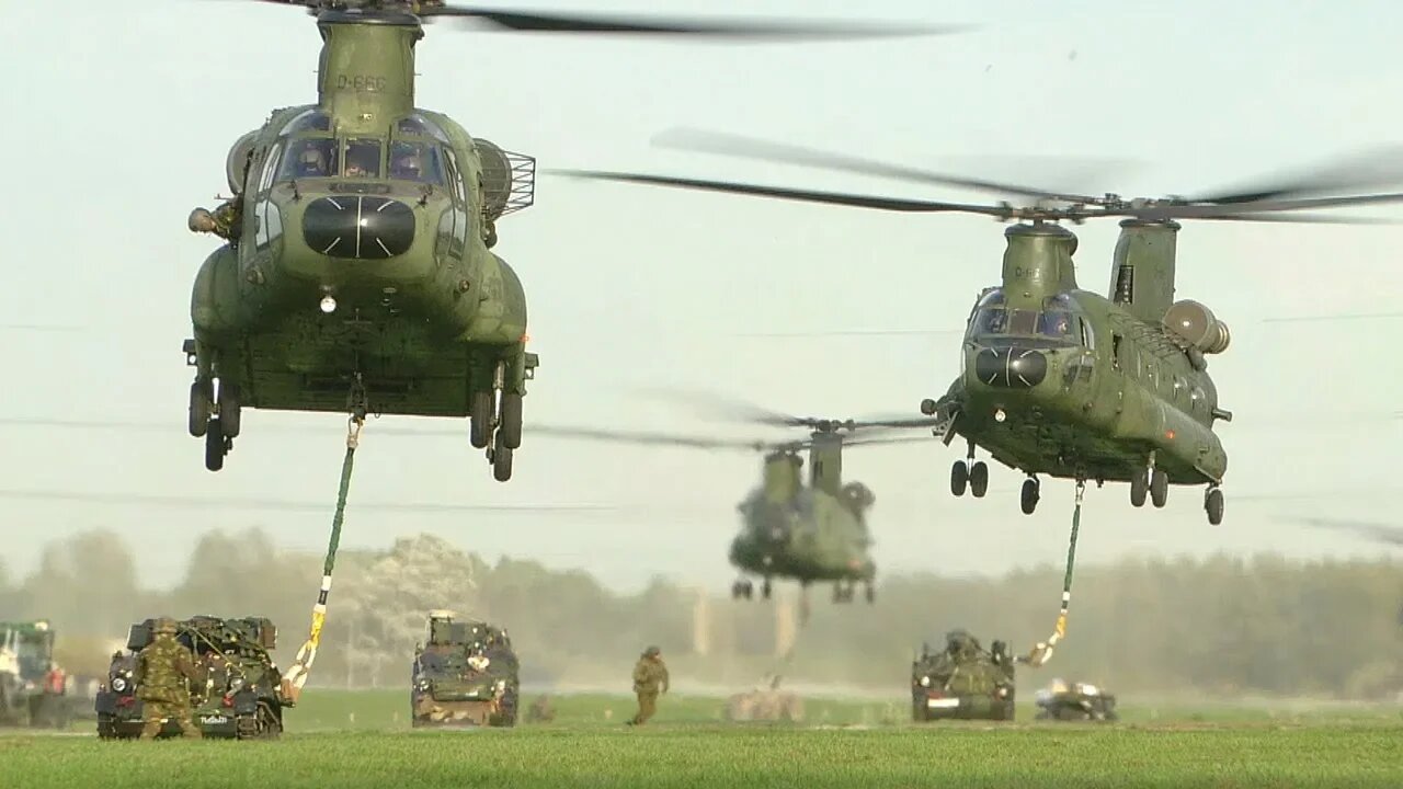 Strength in the Skies: Dutch CH-47 Chinooks Master Sling Load Training"