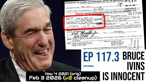 Ep 117.3 Robert Mueller Dad next to Princeton mailbox with anthrax letters? Bruce Ivins framed v2
