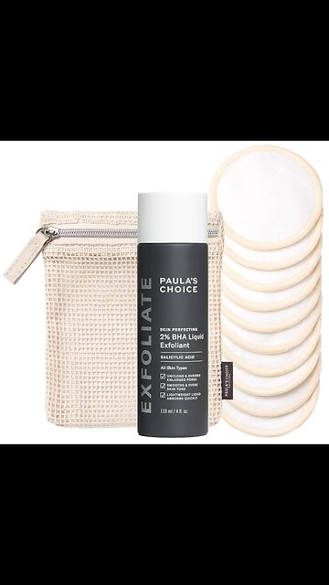 Paula’s Choice SKIN PERFECTING 2% BHA Salicylic Acid Liquid Exfoliant & Reusable Cotton