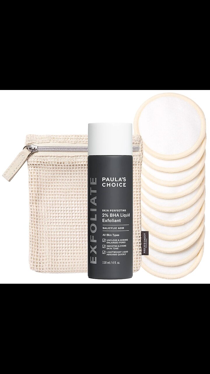Paula’s Choice SKIN PERFECTING 2% BHA Salicylic Acid Liquid Exfoliant & Reusable Cotton