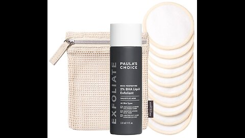 Paula’s Choice SKIN PERFECTING 2% BHA Salicylic Acid Liquid Exfoliant & Reusable Cotton